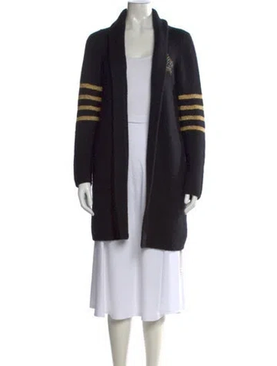 Pre-owned Mother Baby Alpaca Striped Sweater In Black