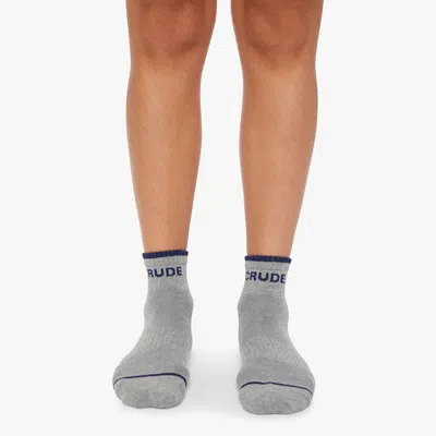 Mother Baby Steps Ankle Rude Crude Socks In White