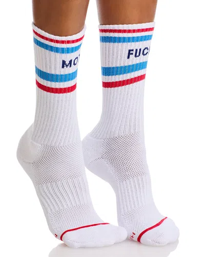 Mother Baby Steps Crew Socks In White