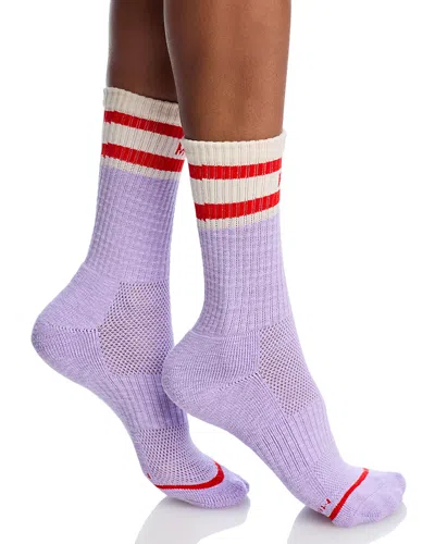 Mother Baby Steps Crew Socks In Purple