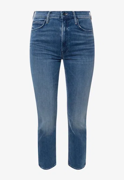 Mother Basic Straight-leg Jeans In Blue