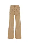 Mother Denim Cropped Jeans In Beige