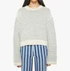 Mother Bell Sleeve Jumper Roll Top In Did You Make That In Multi