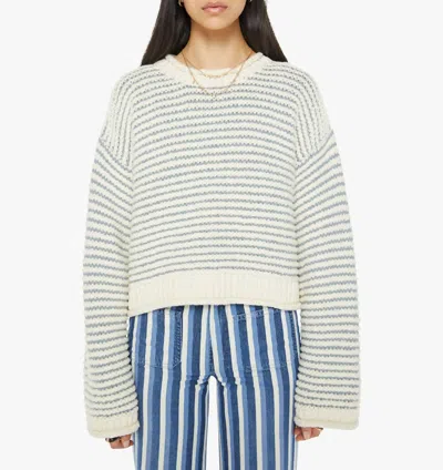 Mother Bell Sleeve Jumper Sweater In White In Beige