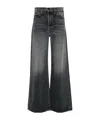 Mother The Ditcher Roller Sneak Jeans In Black