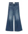 Mother Stretch Denim The Twister Sneak Fray Wide-leg Jeans In Blue