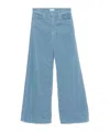 Mother The Mid-rise Hiker Hover Blue Shadow Slim Straight Leg Jean In Blue