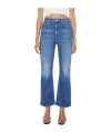 Mother The Hustler Roller Ankle Wide Leg Jeans In Blue