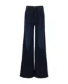 Mother Womens The Tomcat Roller Sneak Brand-tab Wide-leg High-rise Denim-blend Jeans I Put A Spell On You In Black