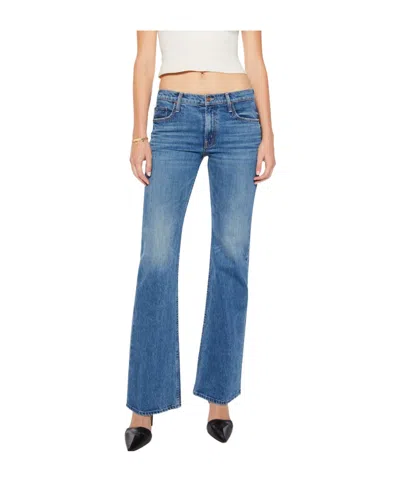 Mother Mid-rise Flared Jeans In Blue