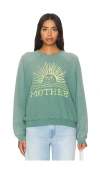 Mother The Biggie Message Sweatshirt In Green