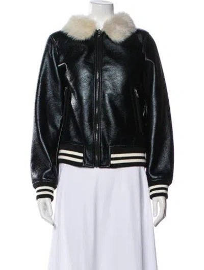 Pre-owned Mother Biker Jacket In Black