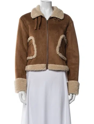Pre-owned Mother Biker Jacket In Brown