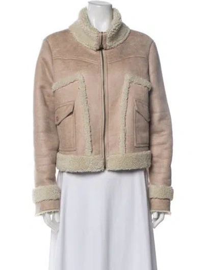 Pre-owned Mother Biker Jacket In Neutral