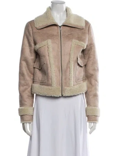 Pre-owned Mother Biker Jacket In Neutral