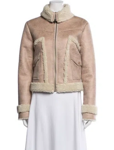 Pre-owned Mother Biker Jacket In Neutral