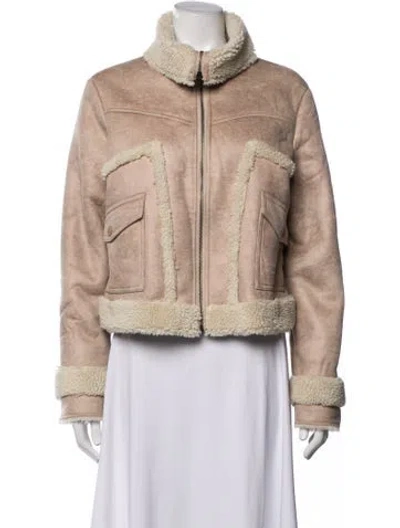 Pre-owned Mother Biker Jacket In Neutrals