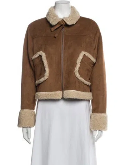 Pre-owned Mother Biker Jacket In Neutrals