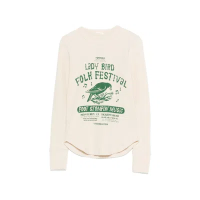 Mother Bird-print Sweater In Neutral