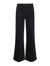 Mother Flared The Roller Fray Jeans In Black