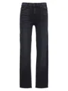 Mother The Spinner Zip Sneak Jeans In Black