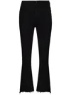 Mother The Insider Crop Distressed High-rise Flared Jeans