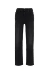 Mother The Mid Rise Rambler Zip Flood Jeans In Black