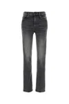 Mother Black Stretch Denim The Mid Rise Rider Skimp Jeans In Gray