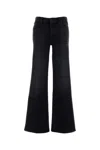 Mother The Hustler Roller Sneak Jeans In Black