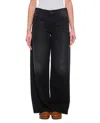 Mother The Spinner Zip Sneak Jeans In Black