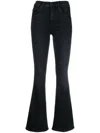 Mother Weekender Flare Leg Jeans In Deep End In Black