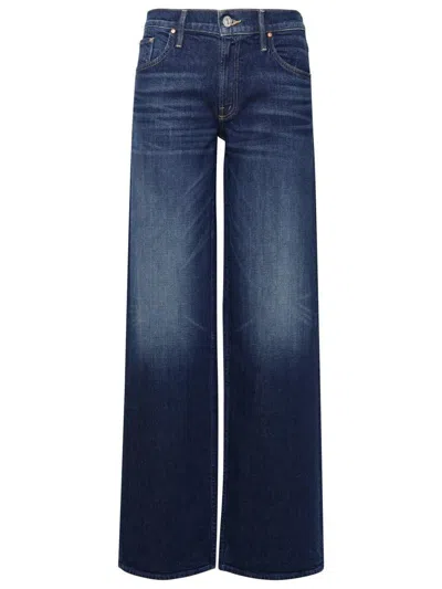 MOTHER MOTHER BLUE COTTON BLEND JEANS