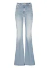 Mother The Super Cruiser High-rise Flared Jeans In Blue