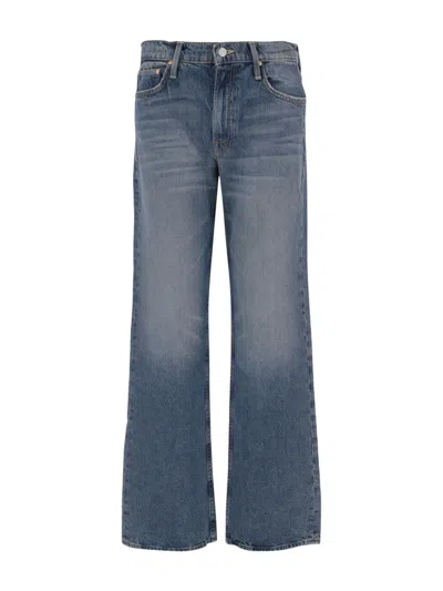 Mother Blue Flared High Rise Jeans