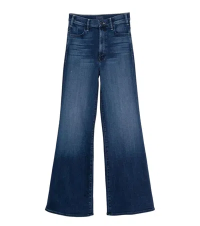 Mother Blue Flared High Rise Jeans