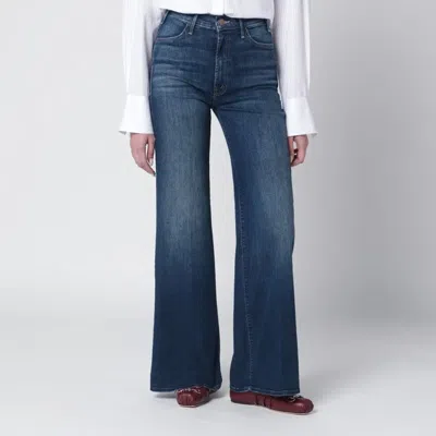 Mother The Doozy Faded Flared Jeans In Blue