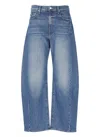 Mother Wide-leg Trousers Faded Wash In Blue