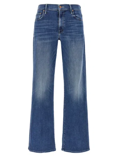 MOTHER BLUE THE MID RISE MAVEN SNEAK JEANS
