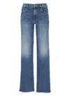 Mother The Mid Rise Maven Sneak Jeans In Washed Blue
