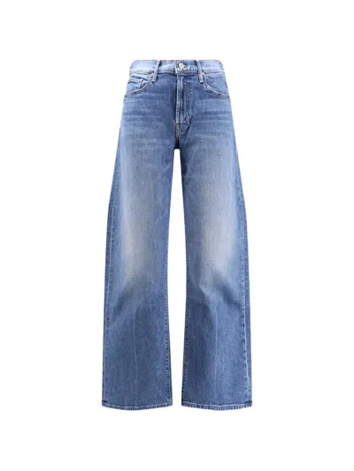 Mother The Mid Rise Lasso Sneak Jeans In Blue