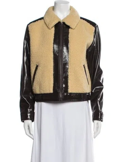 Pre-owned Mother Bomber Jacket In Brown