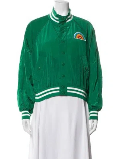 Pre-owned Mother Bomber Jacket In Green