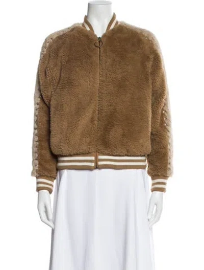 Pre-owned Mother Bomber Jacket In Neutral