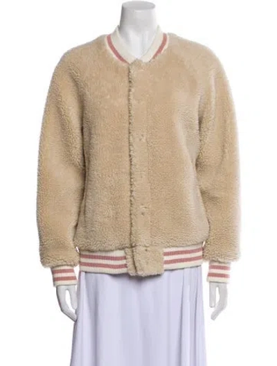Pre-owned Mother Bomber Jacket In Neutral