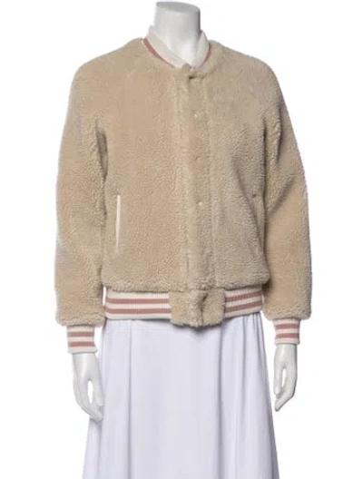 Pre-owned Mother Bomber Jacket In Neutral