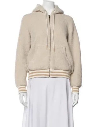 Pre-owned Mother Bomber Jacket In Neutrals