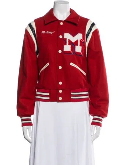 Pre-owned Mother Bomber Jacket In Red