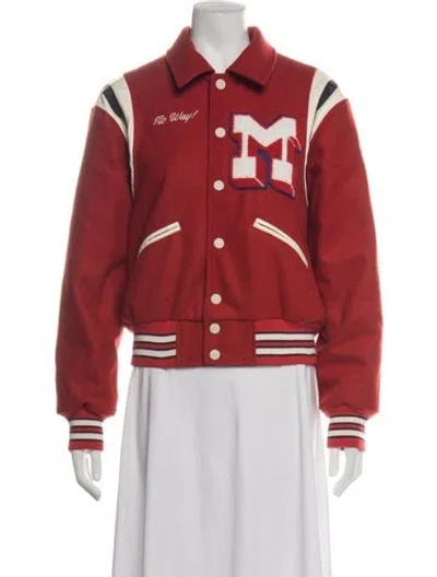 Pre-owned Mother Bomber Jacket In Red