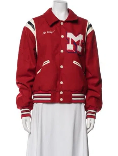 Pre-owned Mother Bomber Jacket In Red