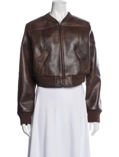 Pre-owned Mother Bomber Jacket W/ Tags In Brown